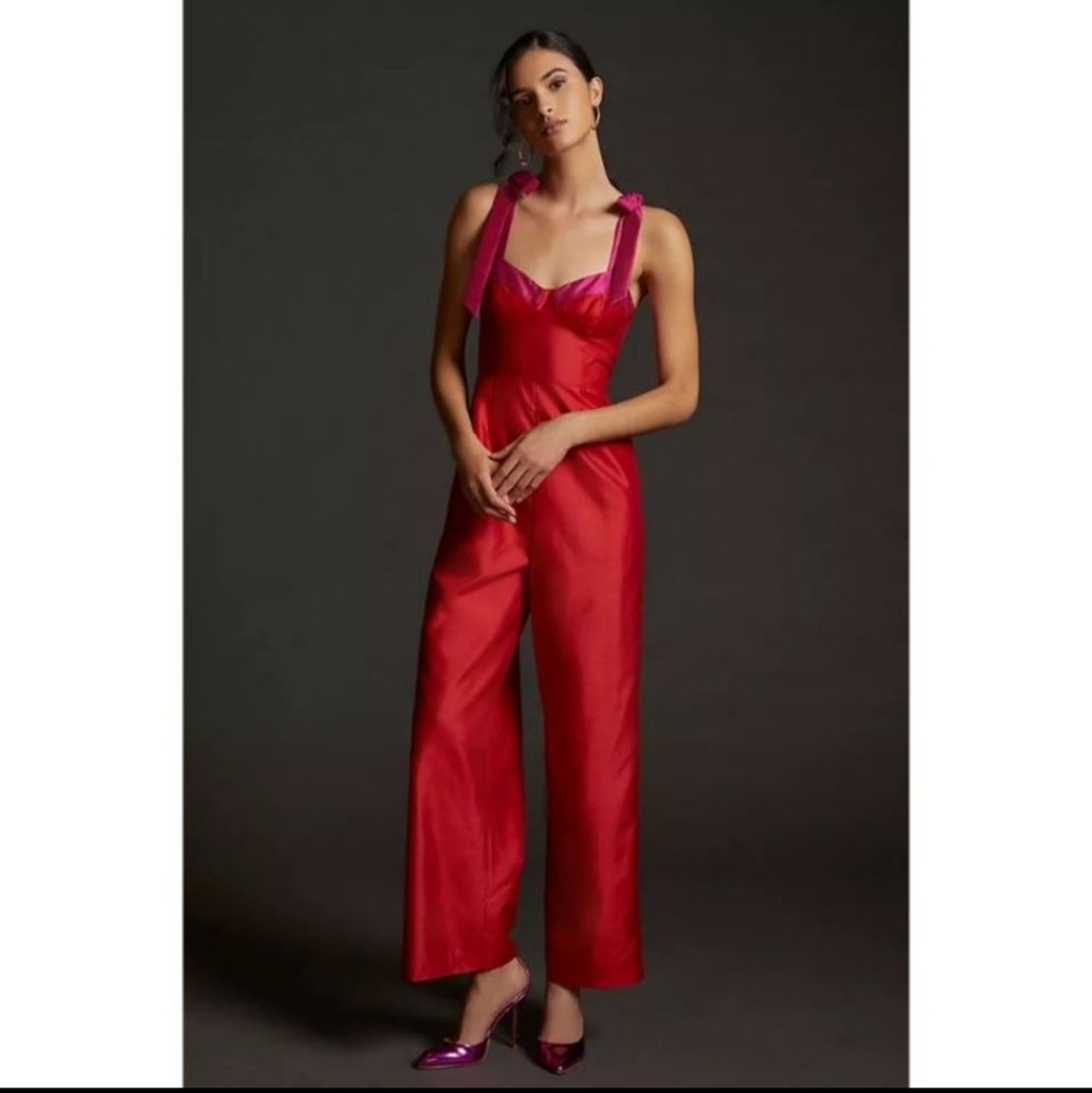 Anthropologie Hutch Seamed Wide-Leg Jumpsuit